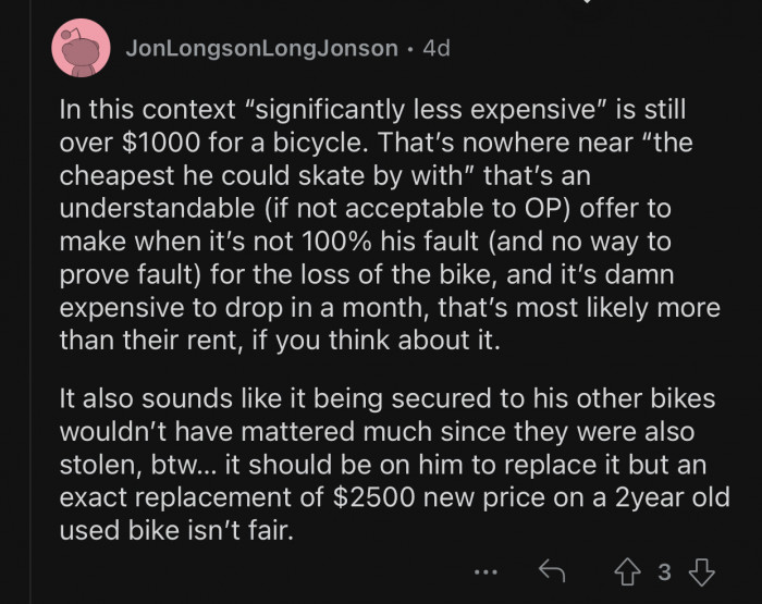 It's an acceptable offer if it's not his fault.