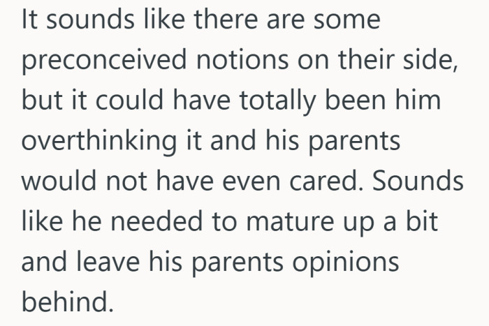 When someone starts overthinking how their parents might react, a small situation can grow fast.