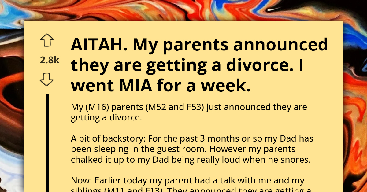 Teen's Emotional Reaction To Parents' Divorce Leads To Punishment Instead Of Support