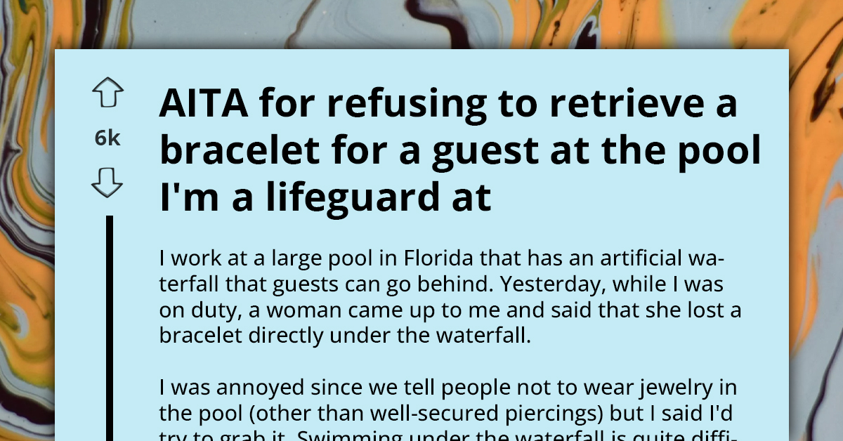 Entitled Guest Berates Innocent Lifeguard for Failing to Retrieve Bracelet from Pool, Despite Being Warned Against Swimming with Jewelry