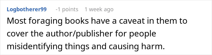 Other foraging books would state a warning about using the book.