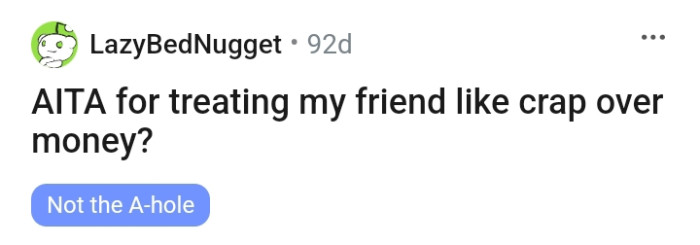 The OP writes down the headline