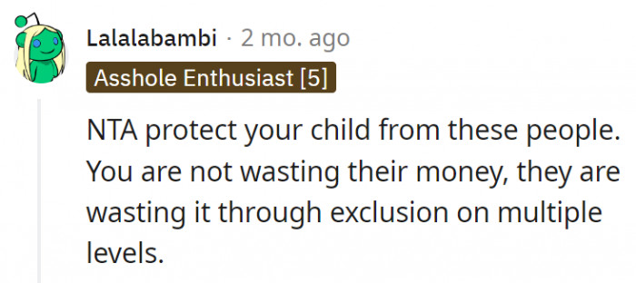 14. OP is not wasting their money by any means.