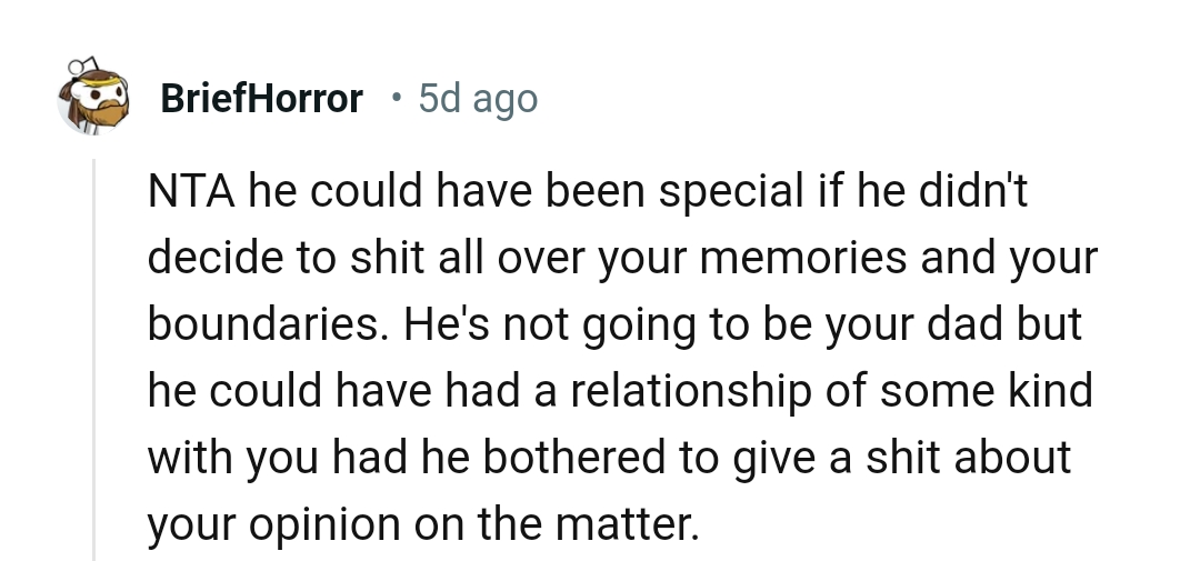 He's not going to be OP's dad