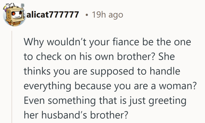 It names the discomfort that comes when care and courtesy start getting sorted by gender.