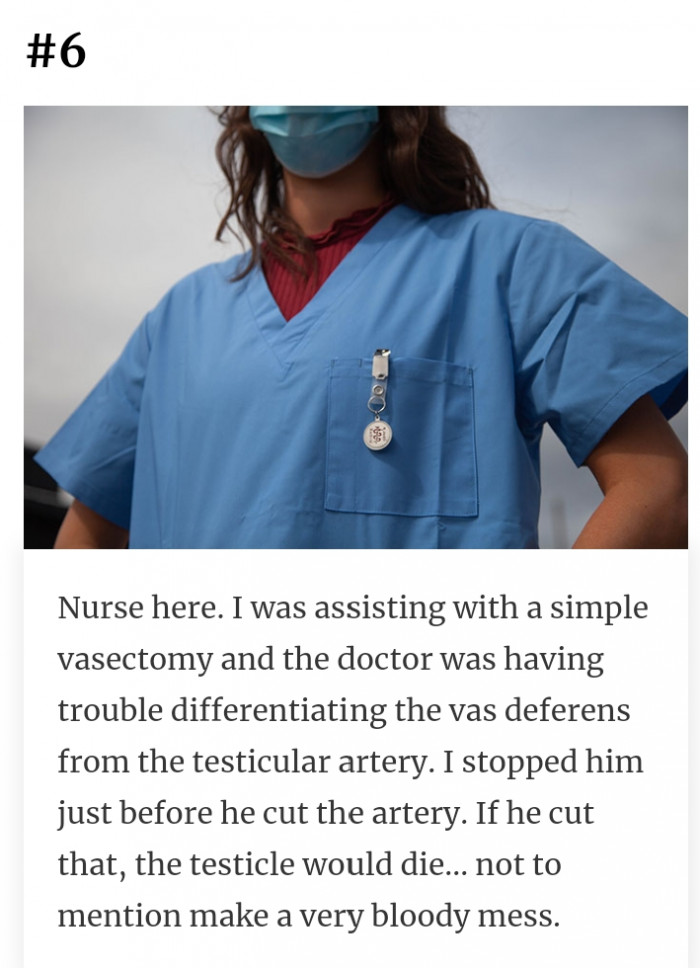 6. This is definitely scary! Good thing the nurse was there.