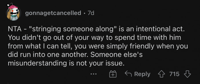 OP never did anything, and it’s all in Joey’s head.