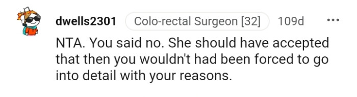 You wouldn't have been forced to go into detail