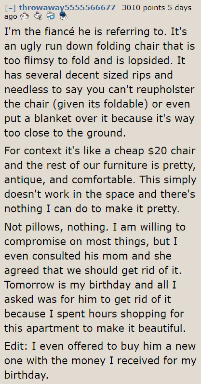 Well, well, well, guess who stumbled upon the OP's post? It's none other than his fiancée!