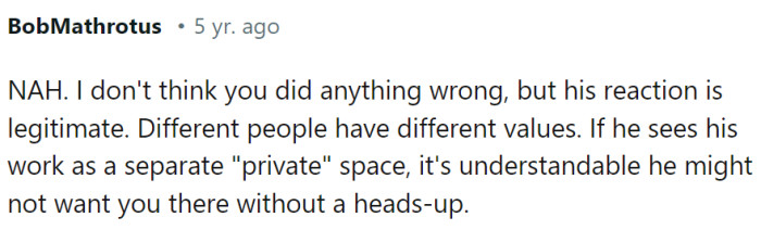 Some people have a strict separation between home and work life.