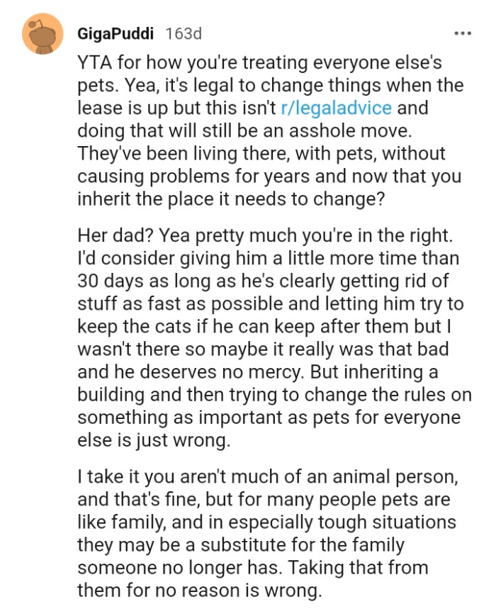 OP isn't much of an animal person