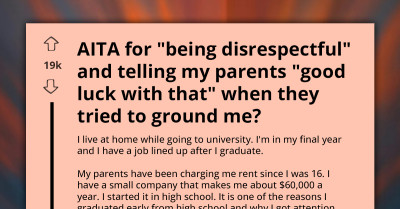 University Student Tells Rent-Charging Parents 'Good Luck' With Grounding Attempt, Sparks Family Turmoil