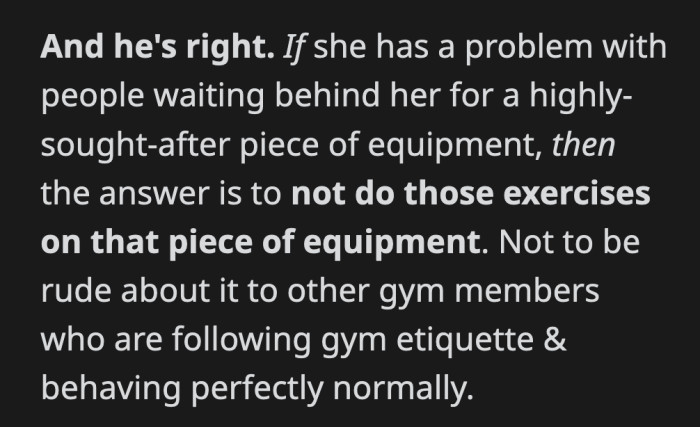 OP didn't break protocol like the lady accused him of, he was actually observing the unspoken rule