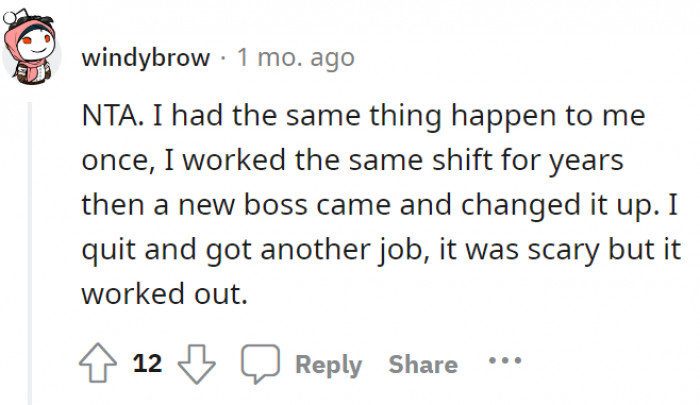 This Redditor finds OP’s situation relatable. But they quit afterward. LOL.