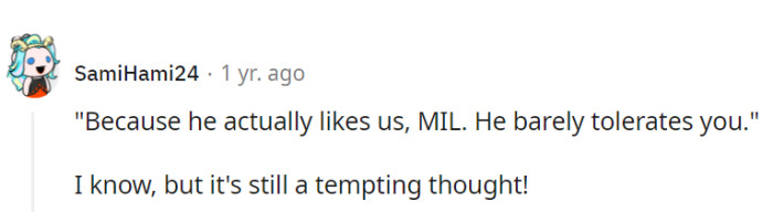 What would MIL do if this was the actual response?