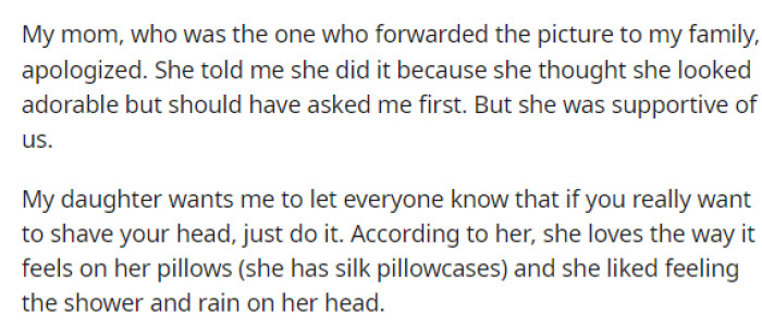 She tells us more about what her family had to say, their current opinions, and what her daughter shared with everyone else as well.