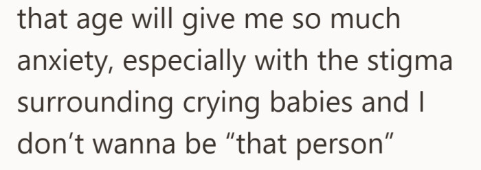 The stress is social as much as physical. New parent worries collide with the unspoken rules of shared spaces.