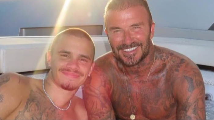 David Beckham delivering a New Year message, prompting family speculation