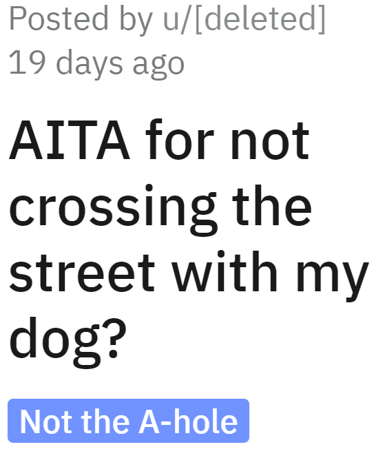 A mother wonders if she's the a-hole for not following the demands of two small dog owners.