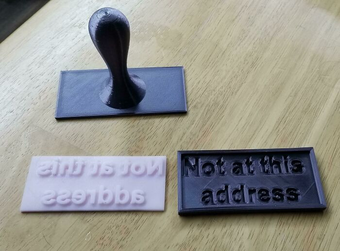 "Kept Getting Lots Of Mail From The Previous Owner Of The House So Decided To Cast My Own Stamp"