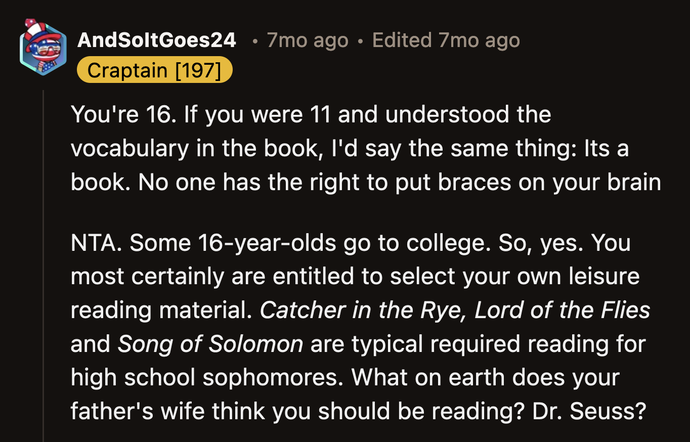 The irony is that even Dr. Seuss's books are now considered banned reading material according to some people.
