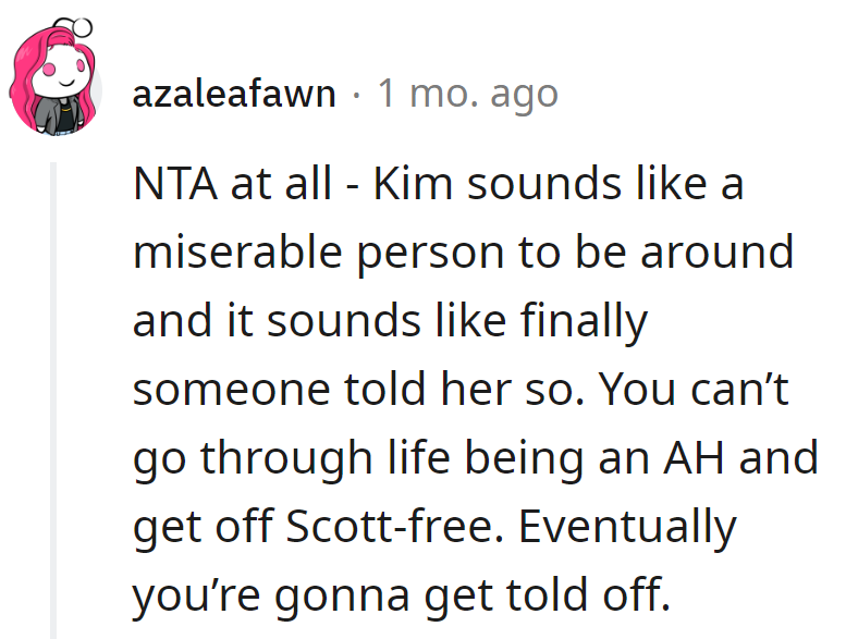 Kim's a downer, and someone finally said it. AHs can't dodge forever; reality bites back.