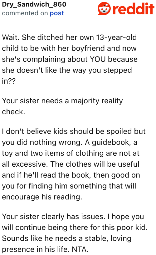 Those gifts weren't excessive.