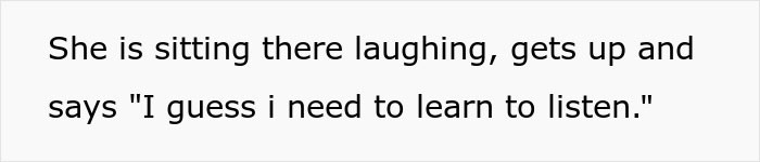 She sits there laughing