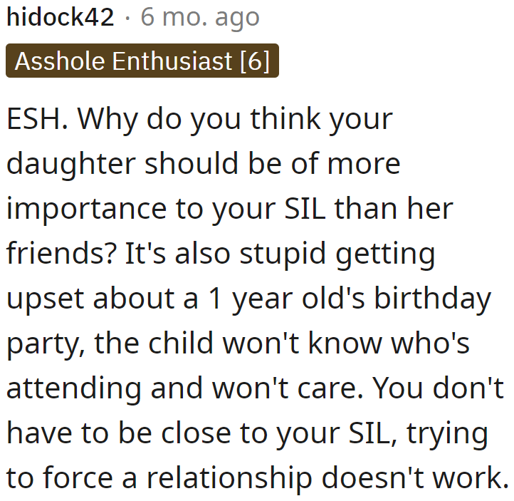 Some Redditors believe that the SIL's decision was understandable, especially since it was in favor of a friend.