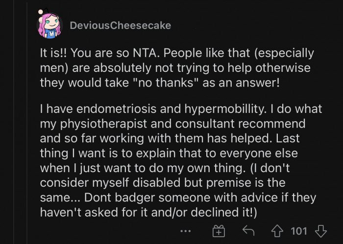 Some people have ulterior motives and don't take no for an answer.