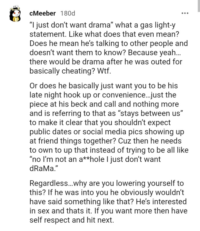 He needs to own up to that first