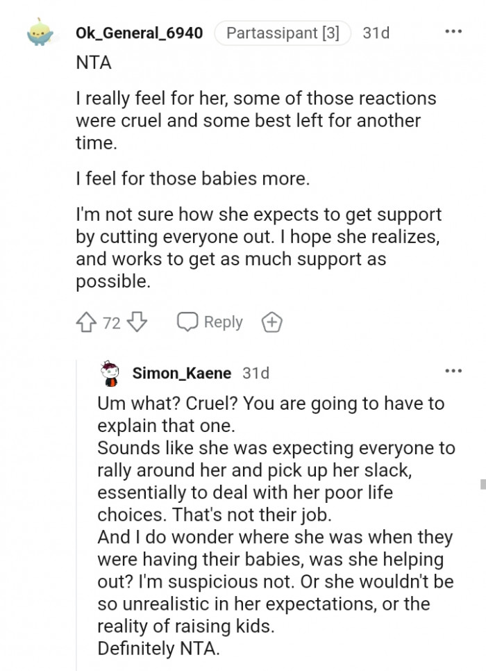 She expects to get support by cutting everyone out