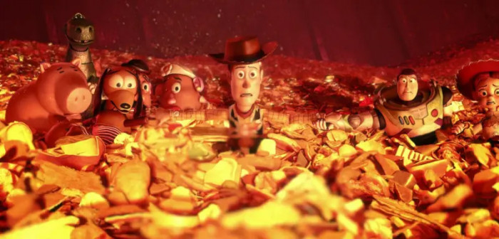 11. Woody and the gang getting almost melted to death in Toy Story 3