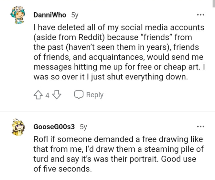 From a Redditor Who Can Totally Relate to the Other Artists