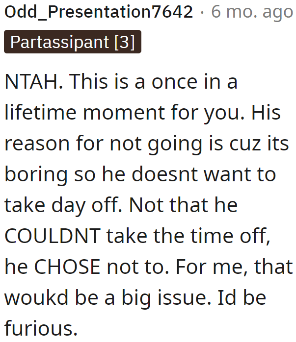 People supported the OP and validated her feelings. Graduation is, after all, a once-in-a-lifetime celebration.
