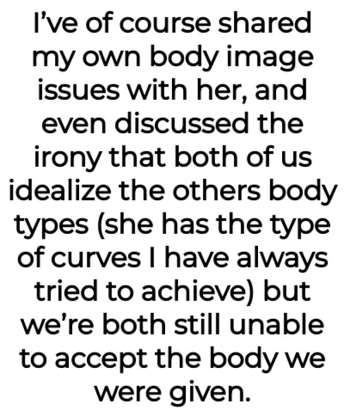 The OP tried to comfort her: