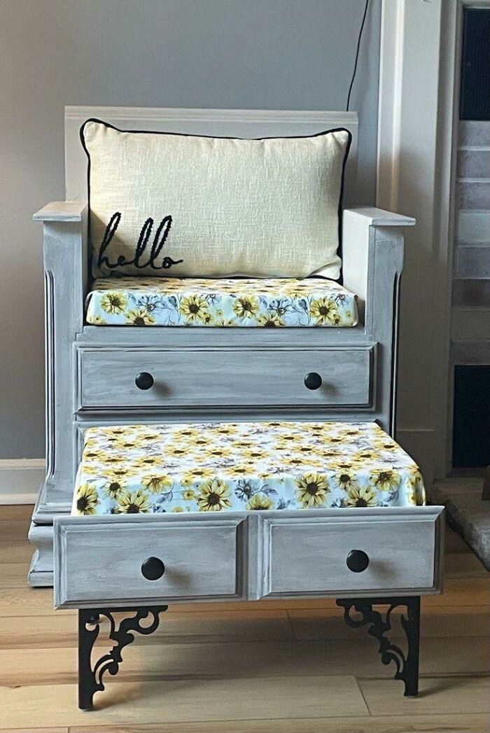 Cat bed made from old furniture