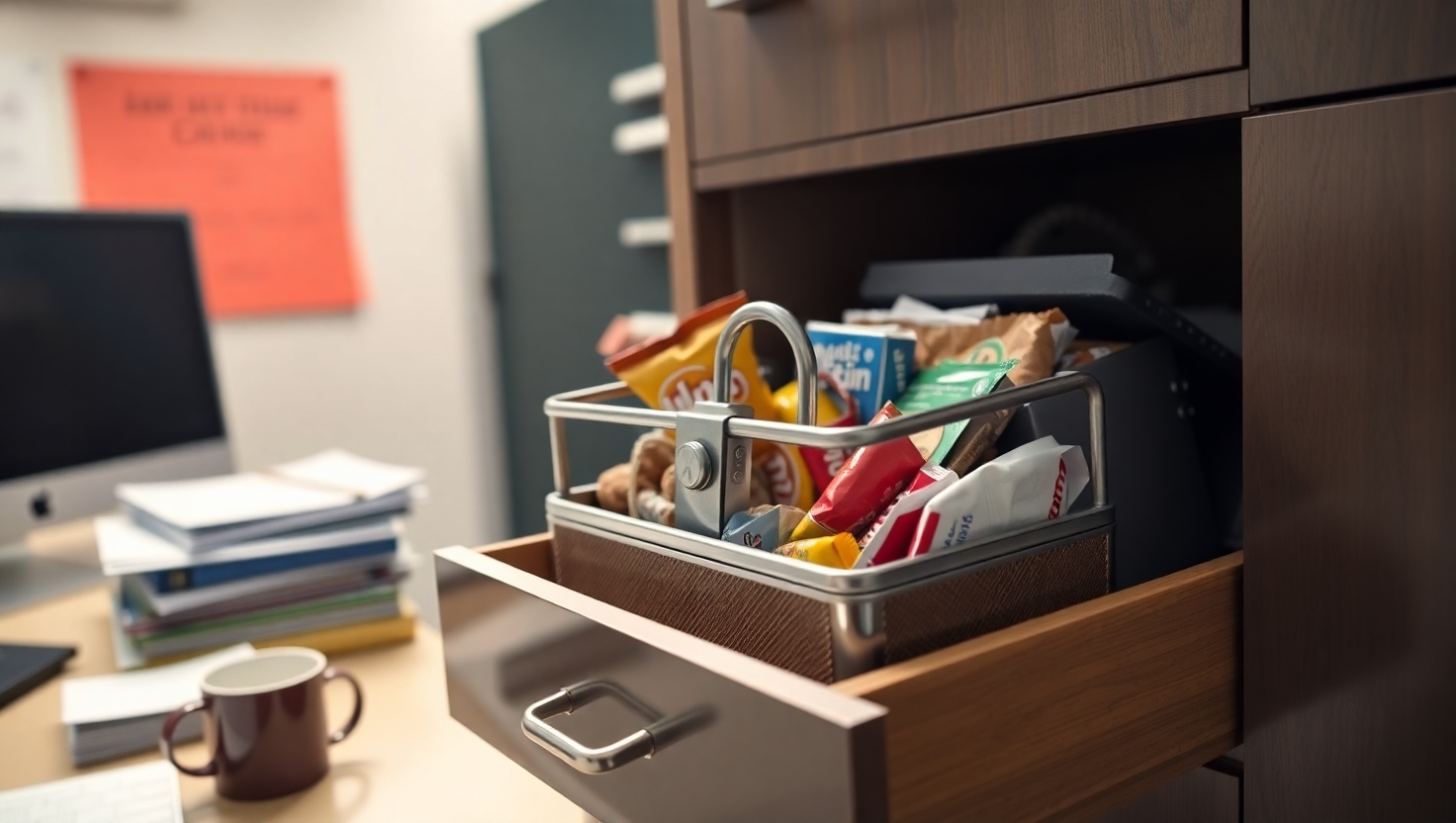 Office Mate Keeps Stealing My Snacks, AITA for Locking Them Up?