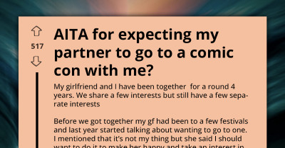 Girlfriend Demands Boyfriend Attend Her £500 Festival But Refuses To Join His Comic Con