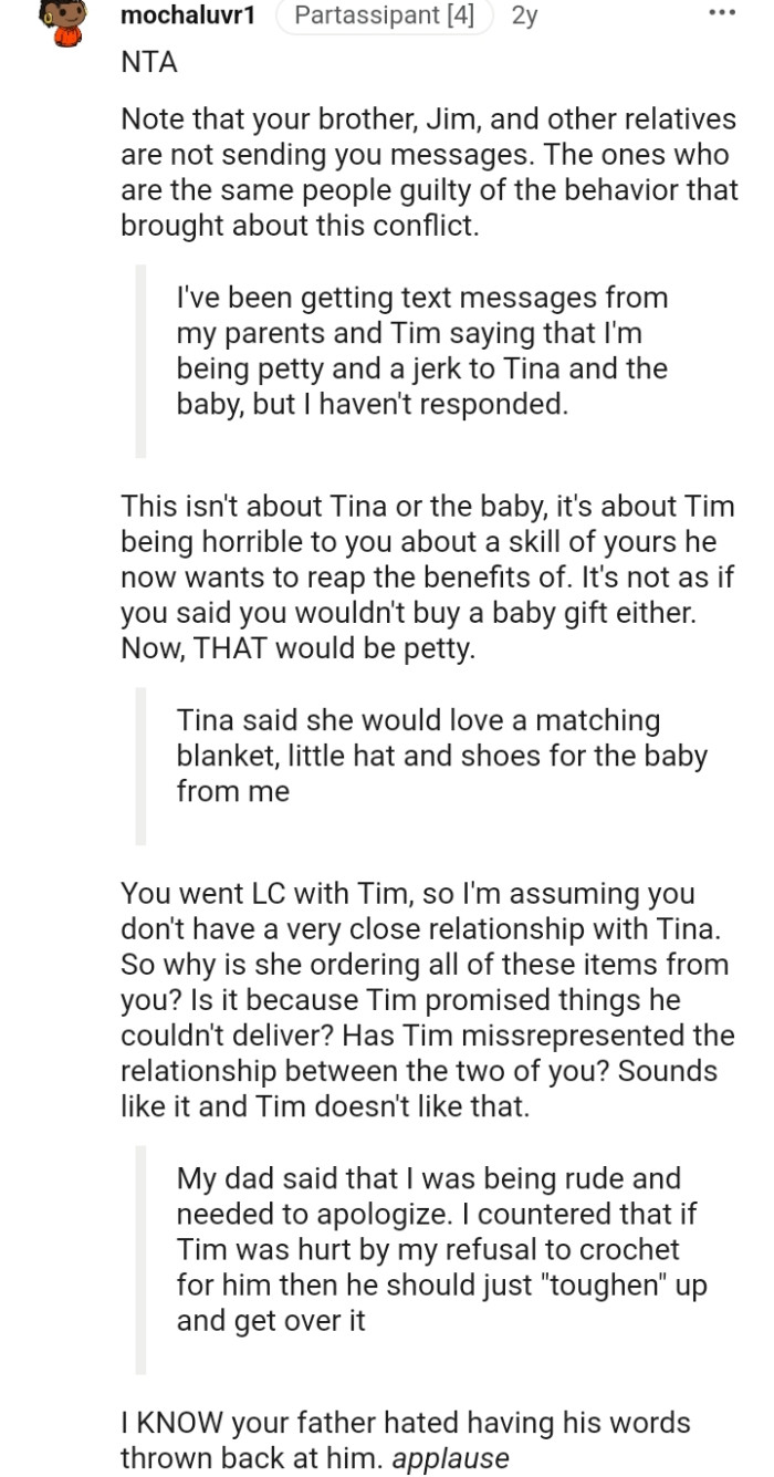 It's all about the OP's brother being horrible to him