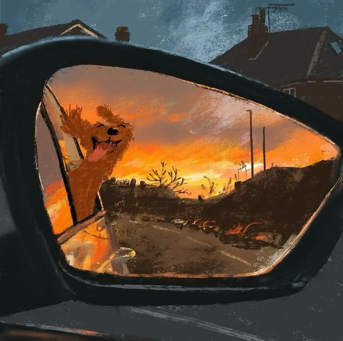 "Rearview Sunset"