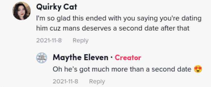 It's clear that she was happy with the Google Form, and I'm sure she felt like he went out of his way to please her.