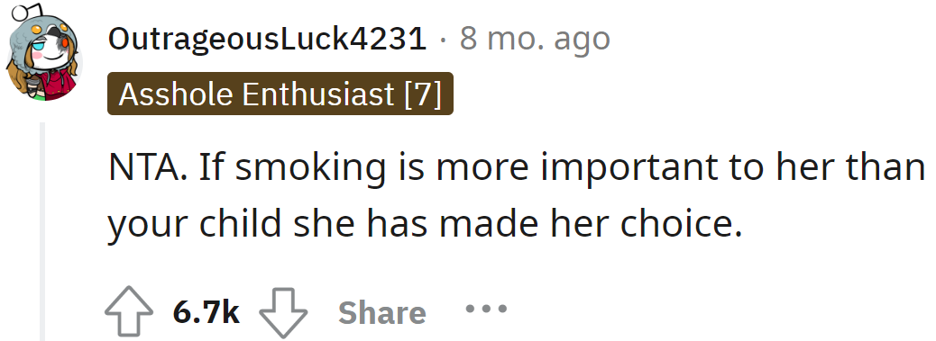 The OP is absolutely not in the wrong