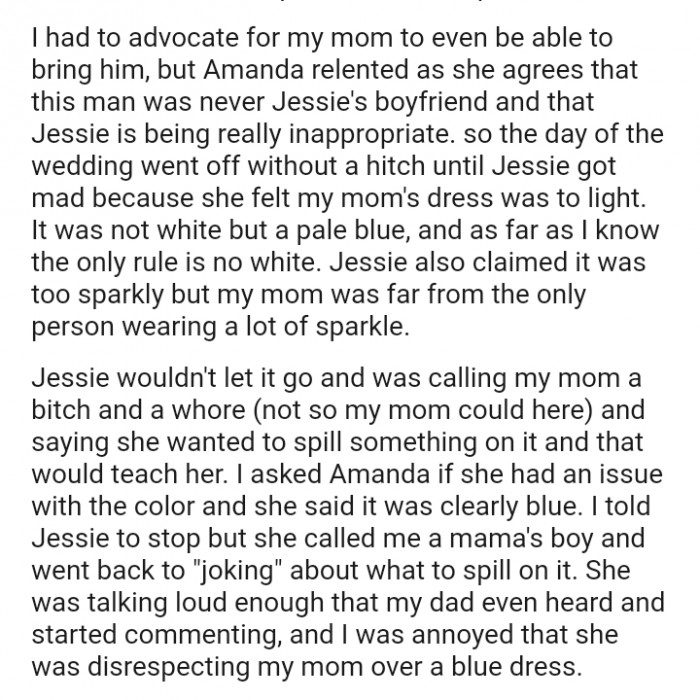 It was not white but a pale blue, and as far as I know, the only rule is no white.