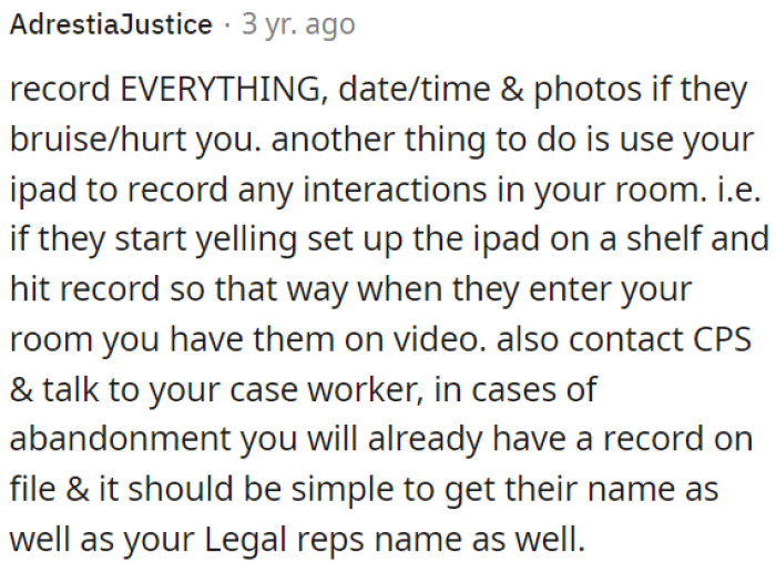 OP could contact Child Protective Services (CPS) and her caseworker, as she already has a record of abandonment.