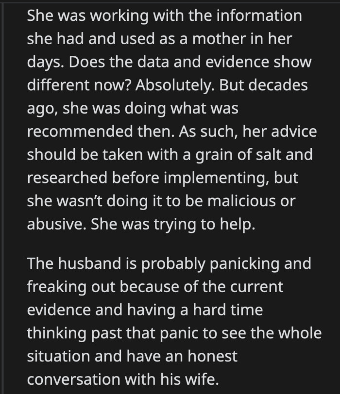 They made mistakes, and the husband's concerns should not be swept under the rug