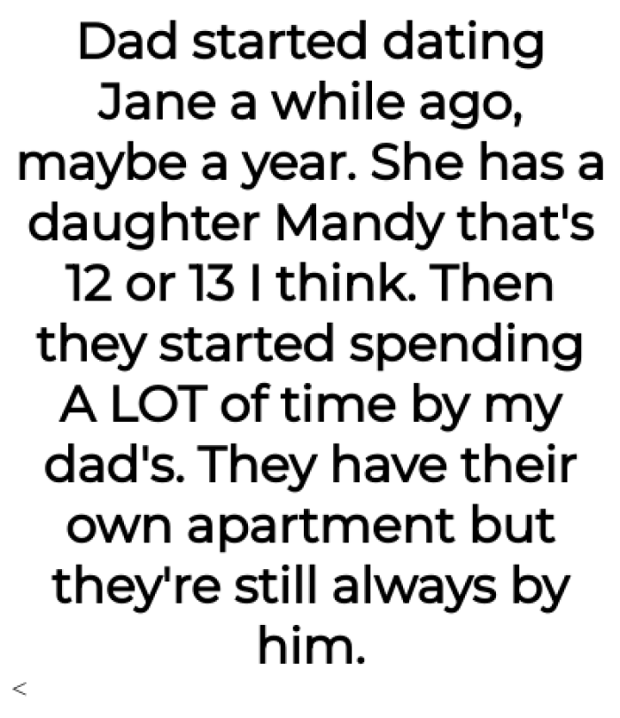 And things were fine until her dad started dating Jane: