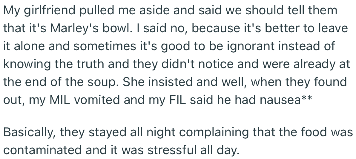 OP’s girlfriend wanted to tell her parents; however, OP insisted she leave them to their ignorance. Well, they later found out, and it wasn’t funny