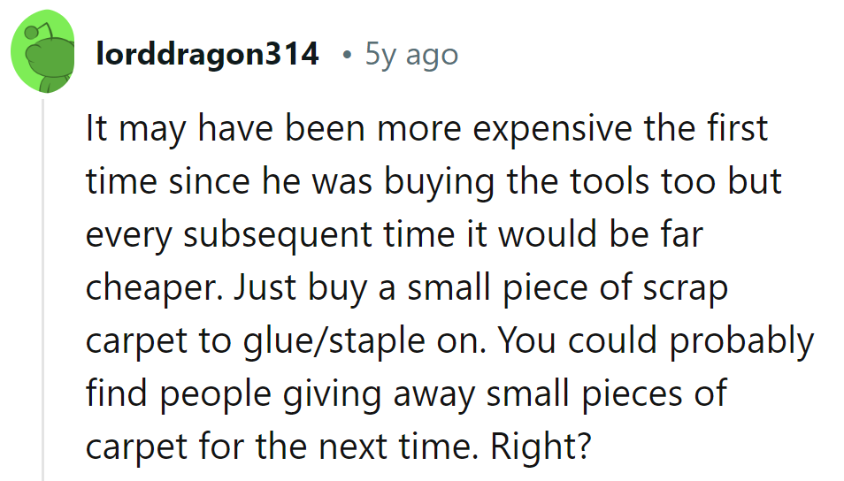 Knowing Dad, those 'small' scraps would breed faster than rabbits in our apartment!