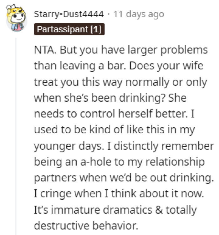 She needs to control herself